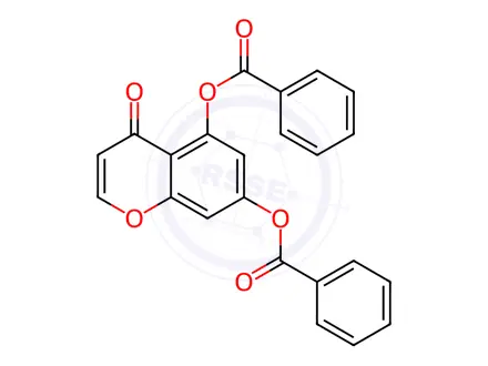 Chemical structure of 4-Oxo-4H-chromene-5,7-diyl dibenzoate