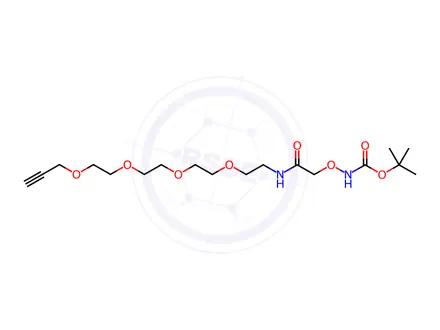 Chemical structure of Boc-aminooxy-amide-PEG4-propargyl