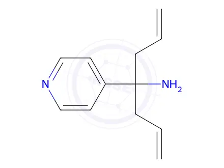 Chemical structure of 1-Allyl-1-pyridin-4-yl-but-3-enylamine