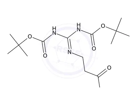 Chemical structure of 3-((2,2,10,10-Tetramethyl-4,8-dioxo-3,9-dioxa-5,7-diazaundecan-6-ylidene)amino)propanoic acid