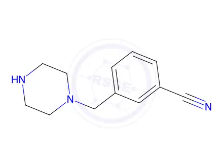 Chemical structure of 3-[(Piperazin-1-yl)methyl]benzonitrile
