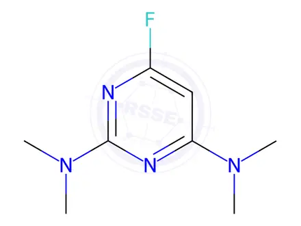 Chemical structure of 2,4-Bis(dimethylamino)-6-fluoropyrimidine