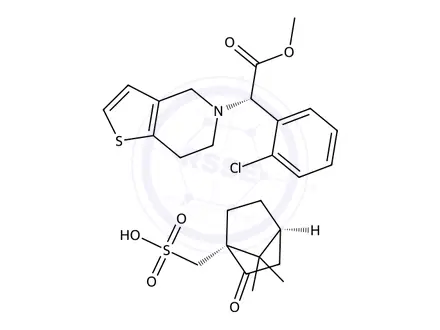 Chemical structure of Clopidogrel Camphorsulfonate