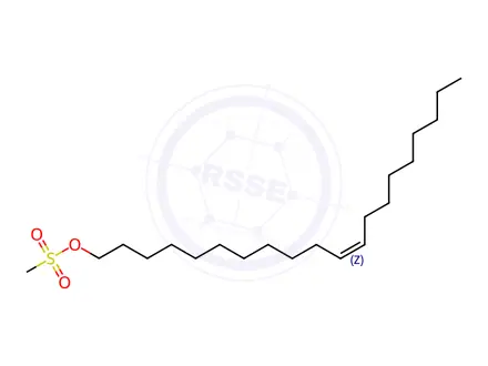 Chemical structure of 11-Eicosen-1-ol, methanesulfonate, (Z)-(9CI)