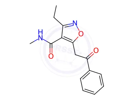 Chemical structure of 3-Ethyl-N-methyl-5-(2-oxo-2-phenylethyl)isoxazole-4-carboxamide