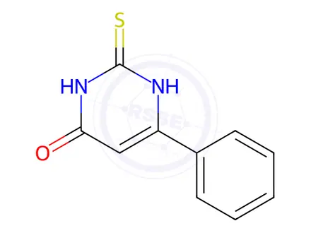 Chemical structure of 6-Phenyl-2-thiouracil