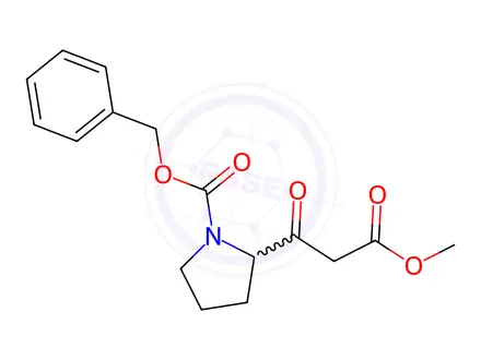 Chemical structure of Benzyl 2-(3-methoxy-3-oxopropanoyl)pyrrolidine-1-carboxylate