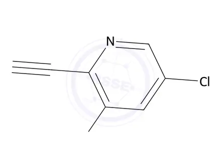 Chemical structure of 5-Chloro-2-ethynyl-3-fluoropyridine