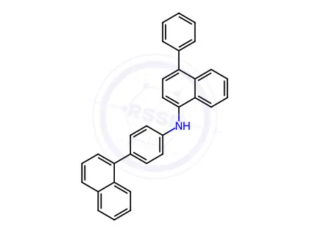 Chemical structure of N-(4-(naphthalen-1-yl)phenyl)-4-phenylnaphthalen-1-amine