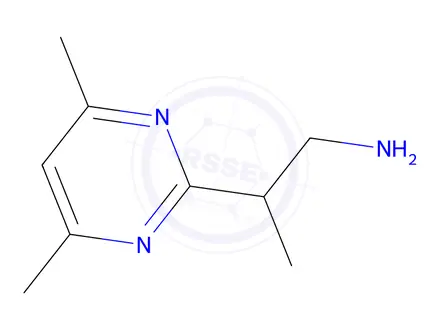 Chemical structure of 2-(4,6-Dimethylpyrimidin-2-yl)propan-1-amine