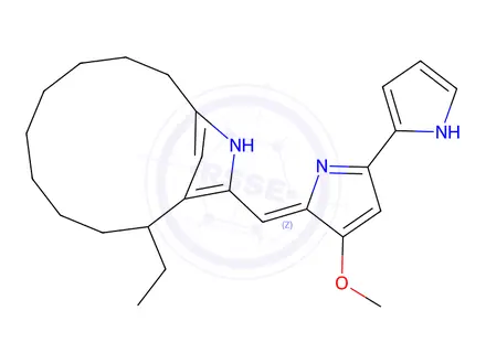 Chemical structure of metacycloprodigiosin