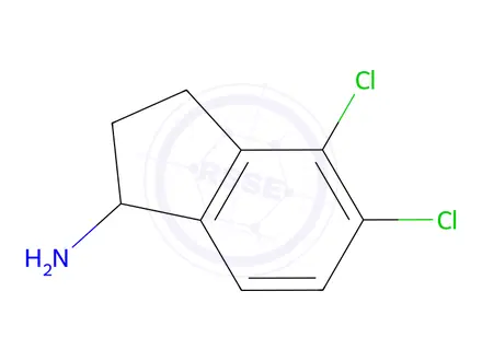 Chemical structure of 4,5-dichloro-2,3-dihydro-1H-inden-1-amine hydrochloride