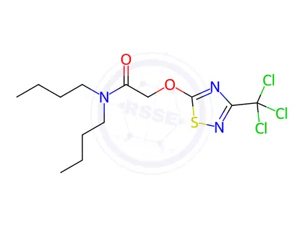 Chemical structure of N,N-Dibutyl-2-((3-(trichloromethyl)-1,2,4-thiadiazol-5-yl)oxy)acetamide