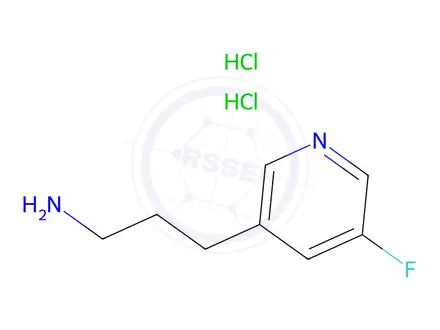 Chemical structure of 3-(5-fluoropyridin-3-yl)propan-1-amine dihydrochloride