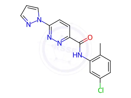Chemical structure of N-(5-Chloro-2-methylphenyl)-6-(1H-pyrazol-1-yl)pyridazine-3-carboxamide