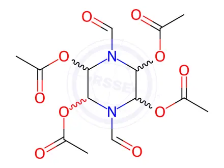 Chemical structure of 1,4-Diformylpiperazine-2,3,5,6-tetrayl tetraacetate