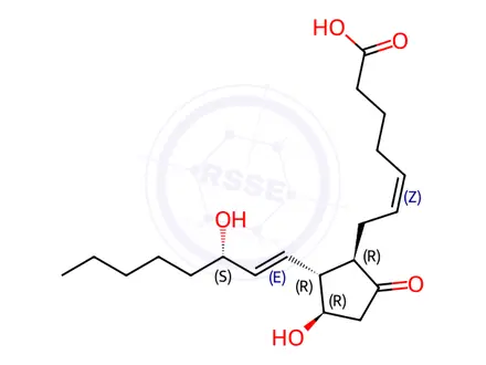 Chemical structure of Alprostadil (Prostaglandin E1) EP Impurity G (Prostaglandin E2)