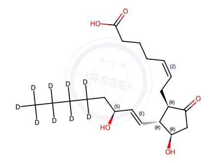 Chemical structure of Prostaglandin E2-d9