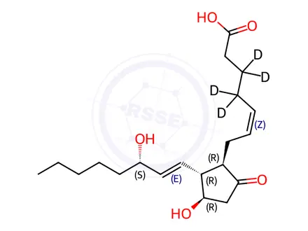Chemical structure of Prostaglandin E2-d4