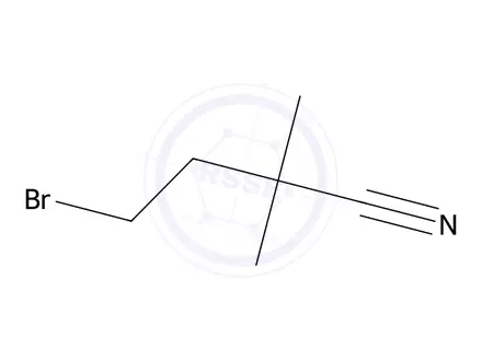 Chemical structure of 4-bromo-2,2-dimethylbutanenitrile