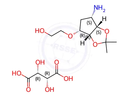 Chemical structure of Ticagrelor tartrate Diastereomer-1