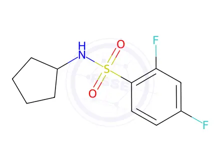 Chemical structure of n-Cyclopentyl-2,4-difluorobenzenesulfonamide