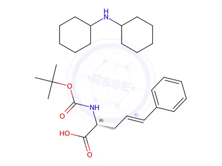 Chemical structure of BOC-D-STYRYLALANINE DCHA SALT