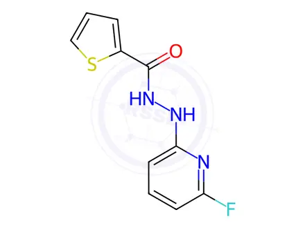 Chemical structure of N-(6-Fluoro-2-pyridinyl)-2-thiophenecarbohydrazide