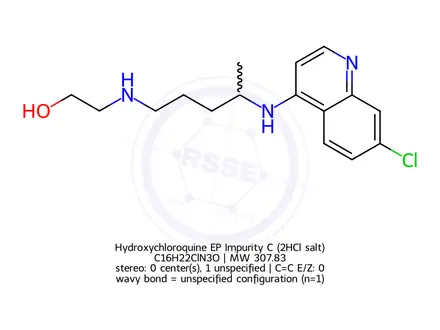 Chemical structure of Hydroxychloroquine EP Impurity C