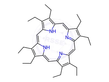 Chemical structure of 2,3,7,8,12,13,17,18-Octaethylporphyrin