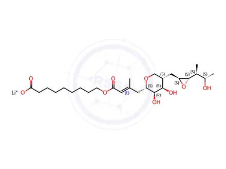Chemical structure of Mupirocin (Lithium)