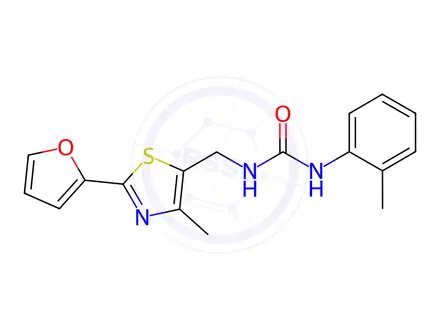 Chemical structure of 1-((2-(Furan-2-yl)-4-methylthiazol-5-yl)methyl)-3-(o-tolyl)urea
