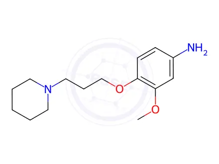 Chemical structure of [3-Methoxy-4-(3-piperidin-1-ylpropoxy)phenyl]amine dihydrochloride