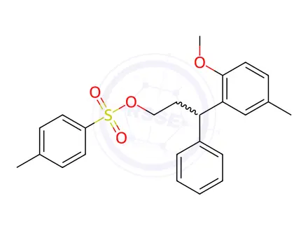 Chemical structure of 3-(2-Methoxy-5-methylphenyl)-3-phenylpropyl4-methylbenzenesulfonate