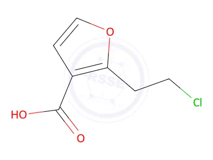Chemical structure of 2-(2-chloroethyl)furan-3-carboxylic acid