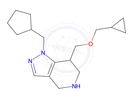 Chemical structure of 1-(Cyclopentylmethyl)-7-((cyclopropylmethoxy)methyl)-4,5,6,7-tetrahydro-1H-pyrazolo[4,3-c]pyridine