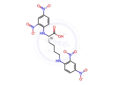 Chemical structure of Nalpha, nepsilon-bis(2,4-dinitrophenyl)-L-lysine