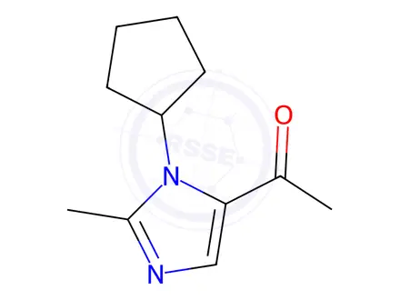 Chemical structure of 1-(1-Cyclopentyl-2-methyl-1H-imidazol-5-yl)ethanone