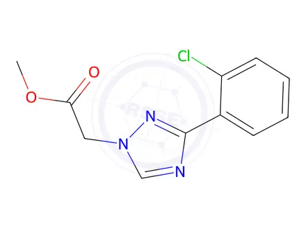 Chemical structure of Methyl 2-(3-(2-chlorophenyl)-1H-1,2,4-triazol-1-yl)acetate