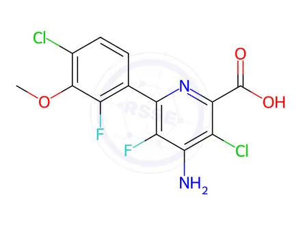 Chemical structure of Arylex Impurity 3 (Florpyrauxifen)