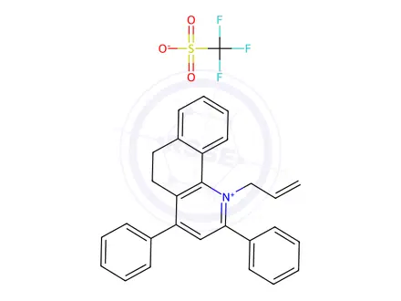 Chemical structure of 1-Allyl-2,4-diphenyl-5,6-dihydrobenzo[h]quinolin-1-ium