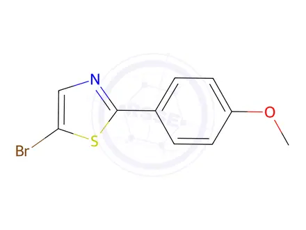 Chemical structure of 5-Bromo-2-(4-methoxyphenyl)thiazole