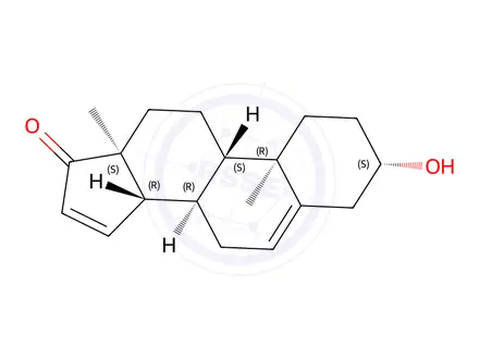 Chemical structure of 3β-Hydroxyandrosta-5,15-dien-17-one