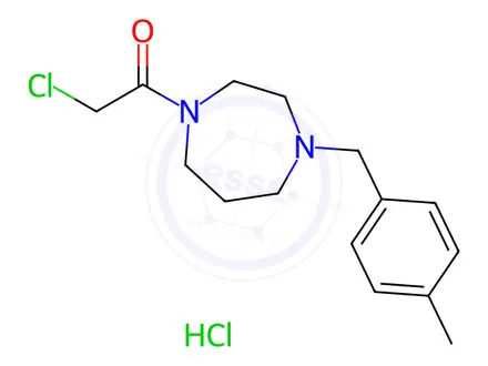 Chemical structure of 2-Chloro-1-(4-(4-methylbenzyl)-1,4-diazepan-1-yl)ethan-1-one hydrochloride
