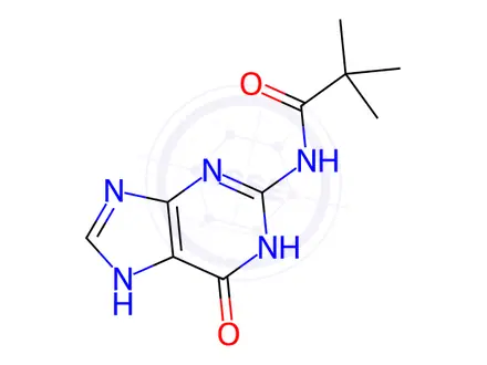 Chemical structure of N2-Pivaloylguanine
