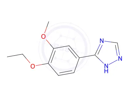 Chemical structure of 3-(4-Ethoxy-3-methoxyphenyl)-1H-1,2,4-triazole