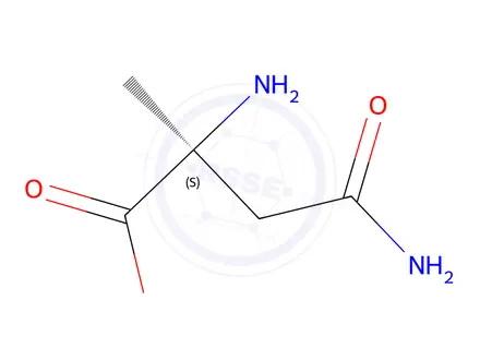 Chemical structure of (S)-2,4-Diamino-2-methyl-4-oxobutanoic acid