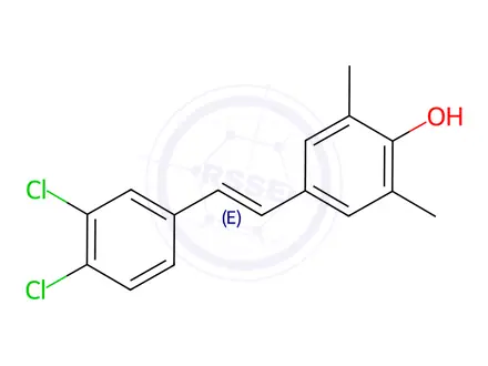 Chemical structure of 4-(3,4-Dichlorostyryl)-2,6-dimethylphenol