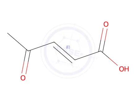 Chemical structure of (E)-Acetylacrylic acid