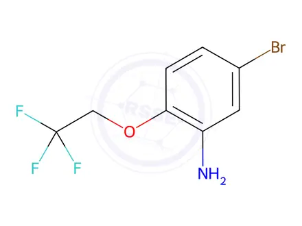 Chemical structure of 5-Bromo-2-(2,2,2-trifluoroethoxy)aniline